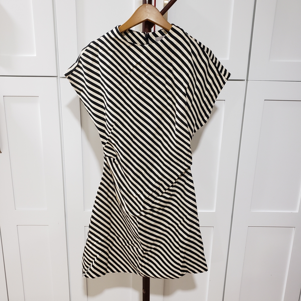 H&M Black and White Striped Dress